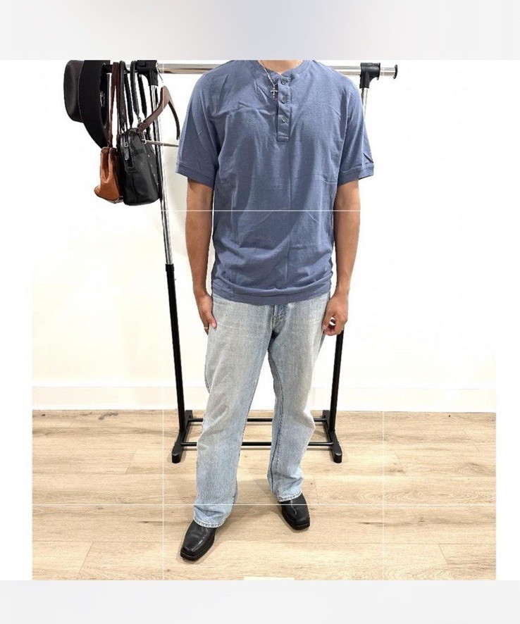 L.L.Bean Men’s Blue Solid Henley Button Slim Fit Short Sleeve T-Shirt Size M gallery