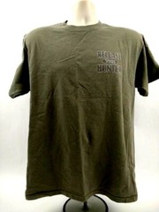 “Release The Hunter” Bowhunter Men’s 100% Cotton Green T Shirt Size Medium