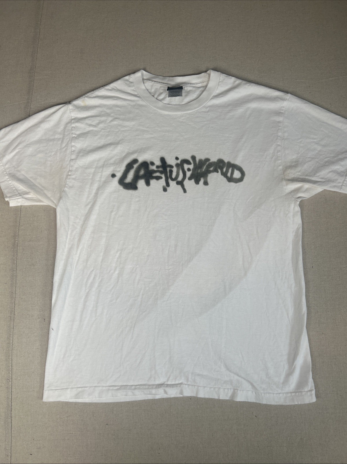 Travis Scott 2023 Cactus Jack Cactus World White Tee Shirt- Mens Size Large