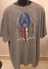 Magellan Outdoors Lobster Graphic T-Shirt Gray 2XL Delta Pro Weight Casual Tee