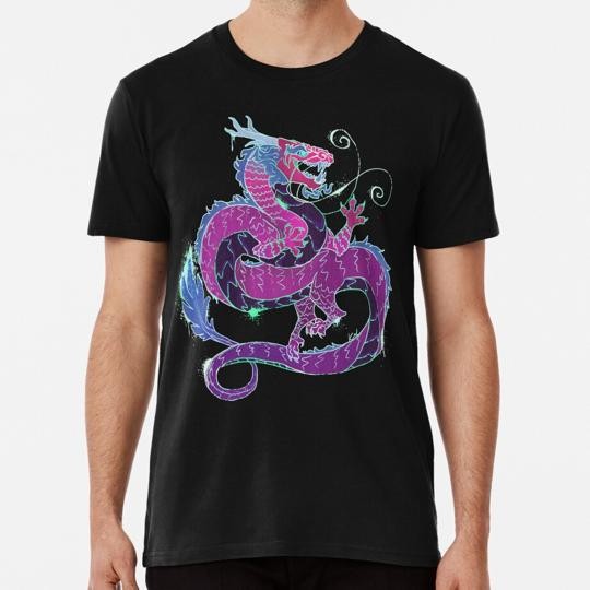 Neon Graffiti Dragon Size S to 5XL Made in the USA T-Shirt