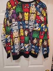 Marvel Comics Colorful Sweatshirt Size XL Chest – 42in & Length 24.5