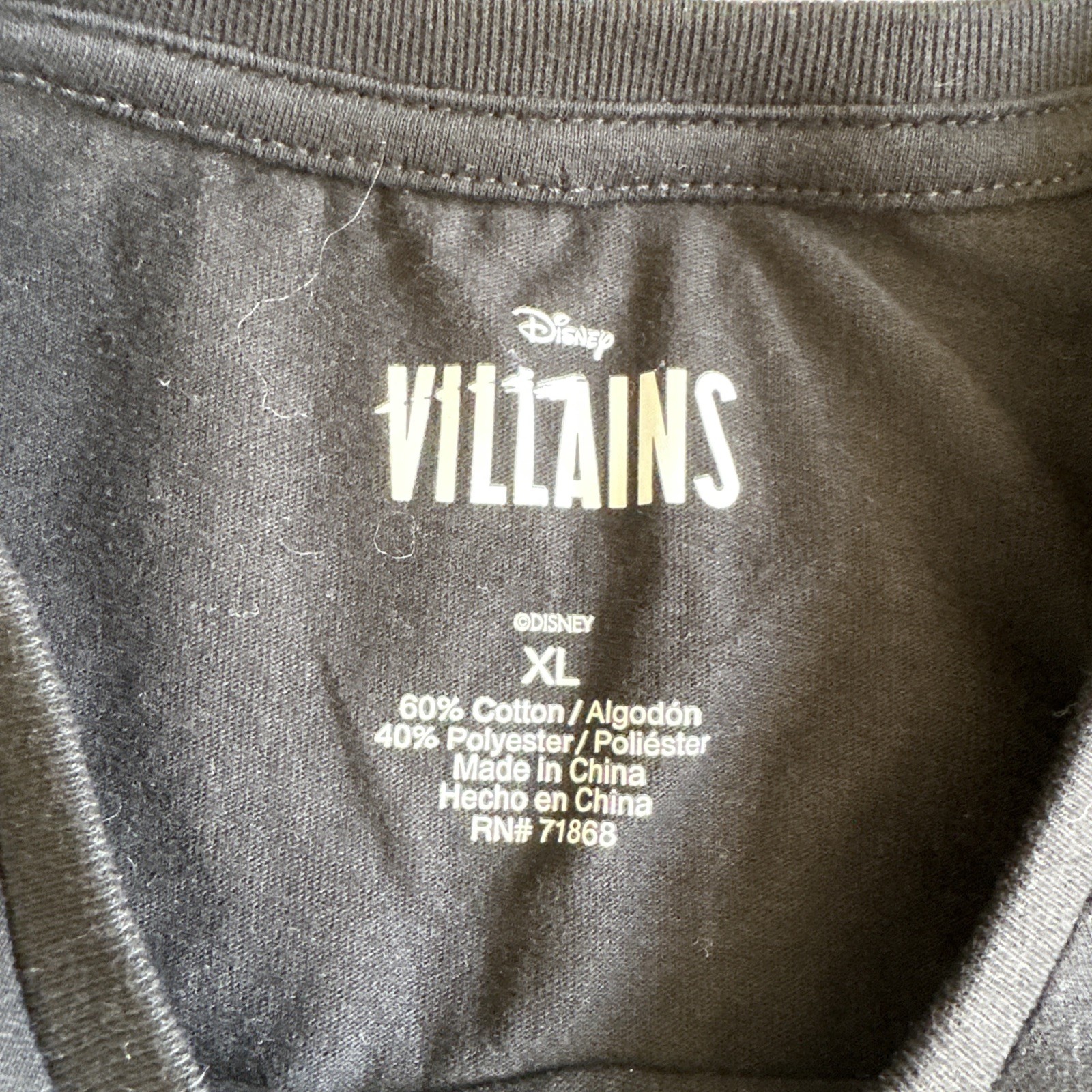 Disney Villains T-Shirt Black Men’s Size Large Graphic Tee Scar Ursula gallery