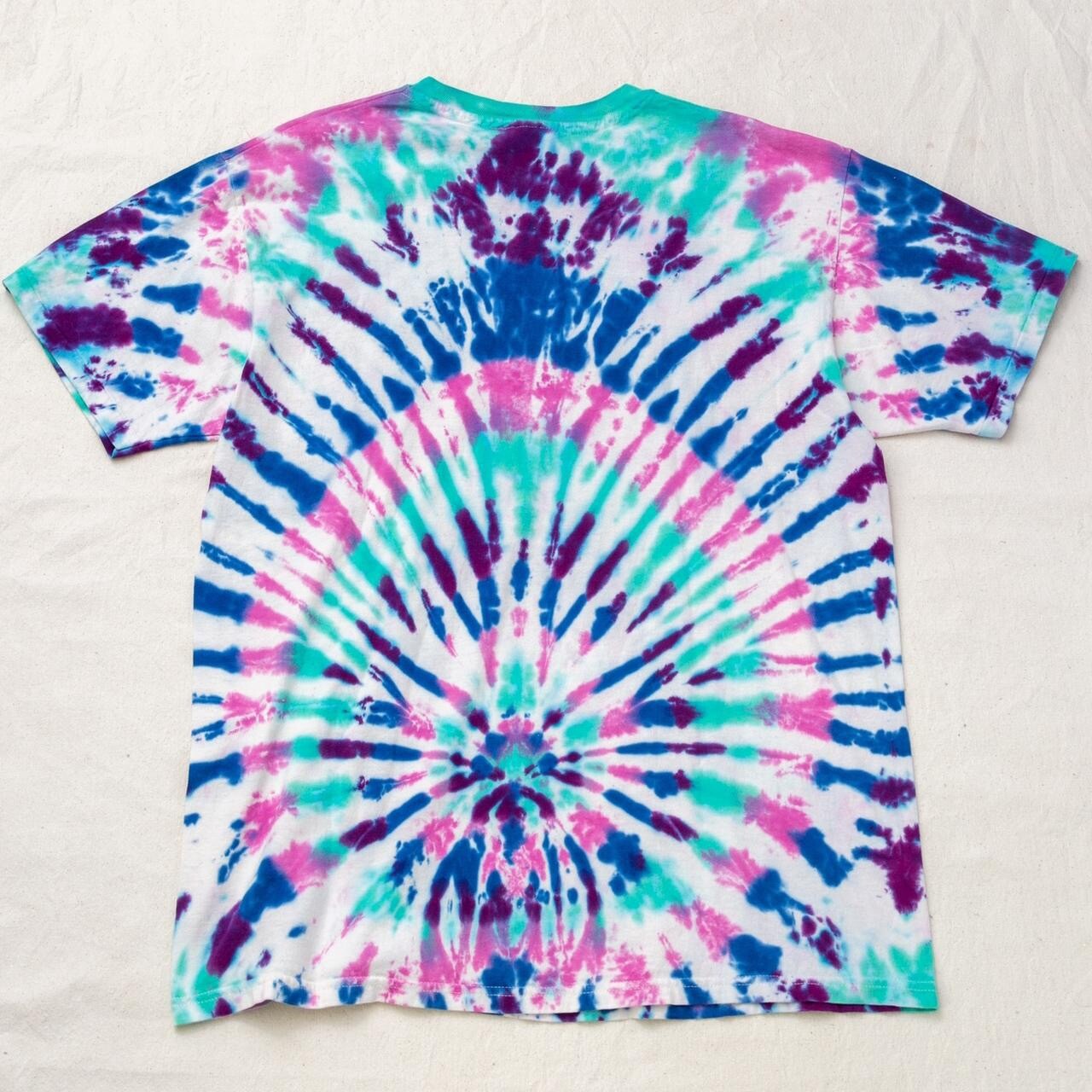 VTG Hanes 90s Tie Dye Rainbow Bullseye Single Stitch Cotton T-shirt sz XL gallery