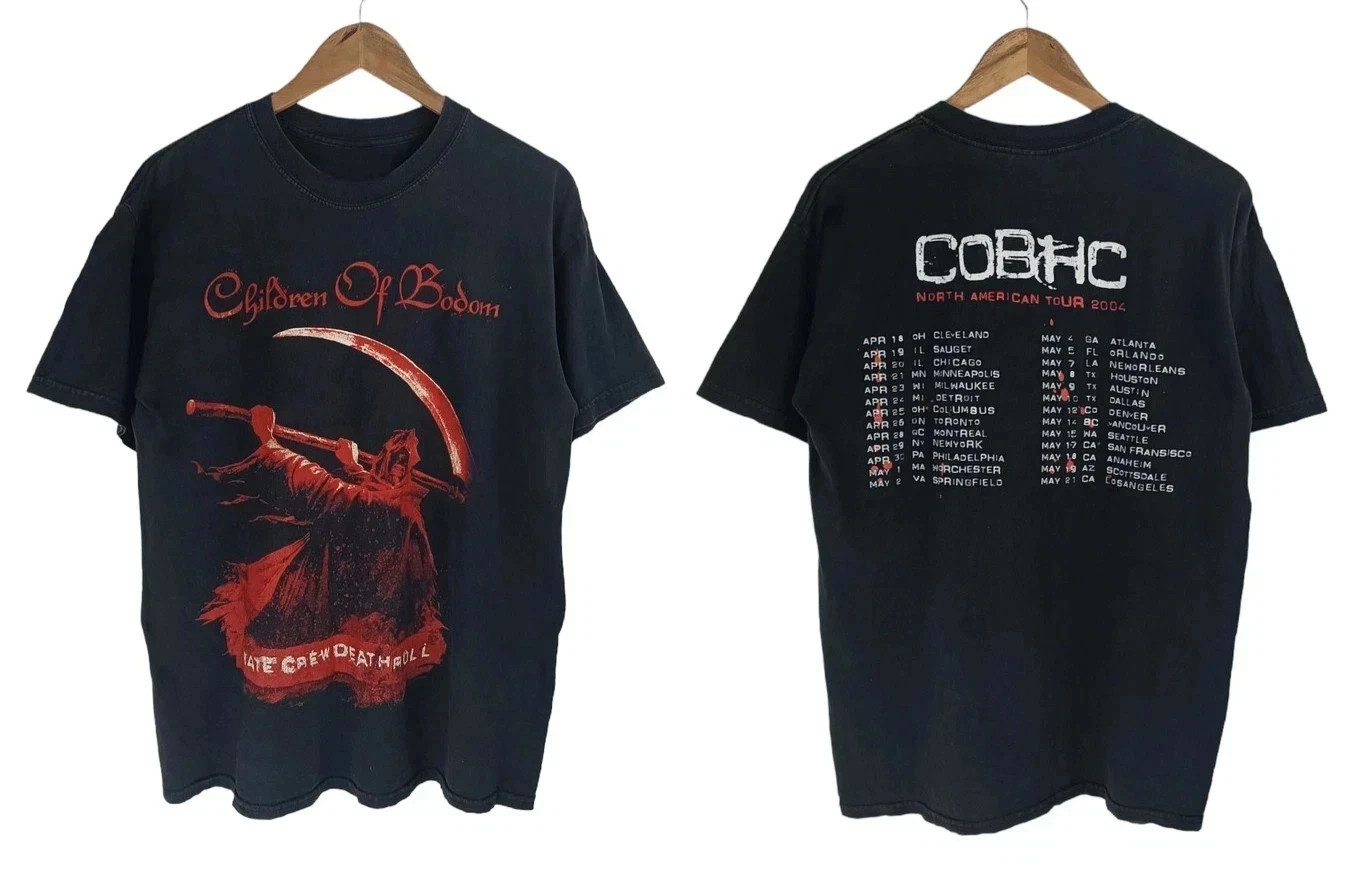 New 2004 Children Of Bodom Tour T-Shirt Death Metal Band Tee Reprint Size S-5XL