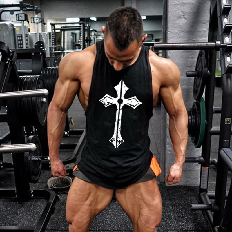Men's Tank Tops Bodybuilding Muscle T Shirt Sleeveless Gym Training Workout Vest gallery