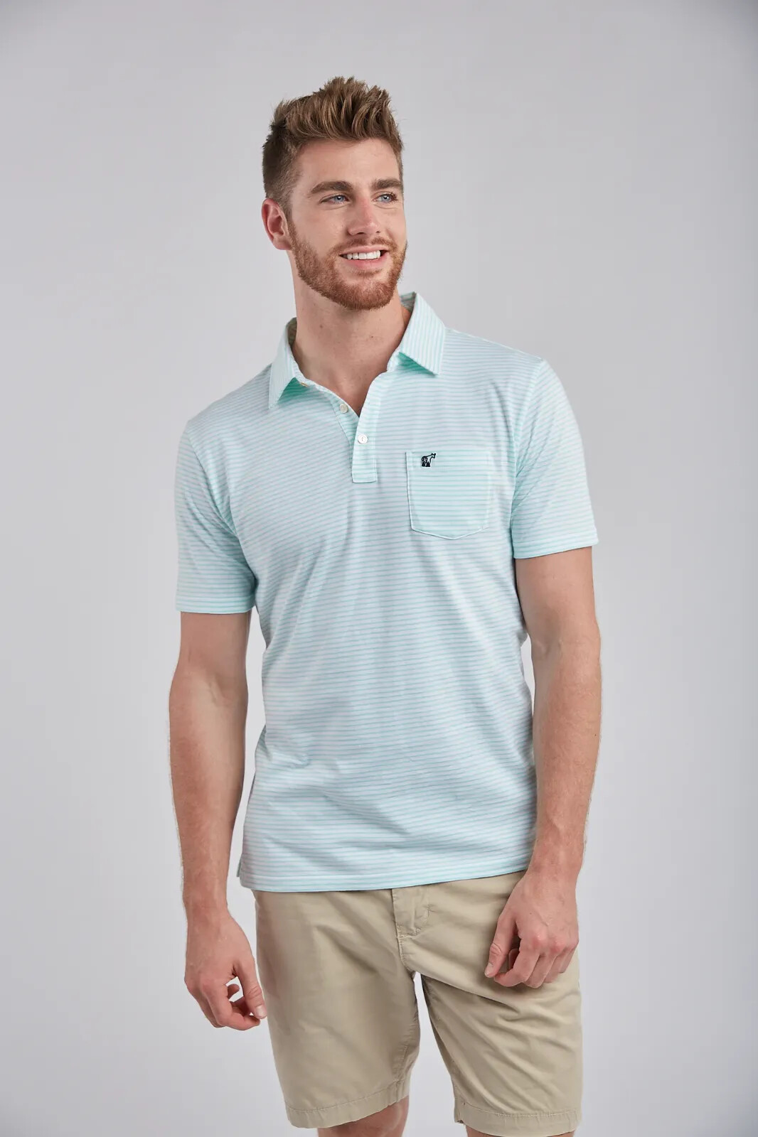 Polo Stripes for Men in beautiful Pima Cotton. Soft and comfortable with Logo gallery