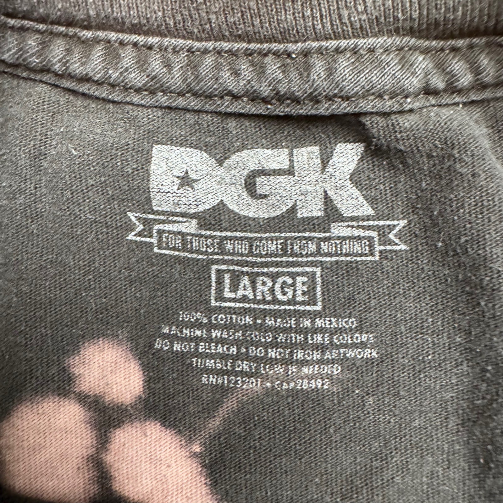 DGK Hustle Hard Bleach Wash Graphic Tee Mens Large Black Money Graphic T-Shirt gallery