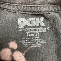 DGK Hustle Hard Bleach Wash Graphic Tee Mens Large Black Money Graphic T-Shirt