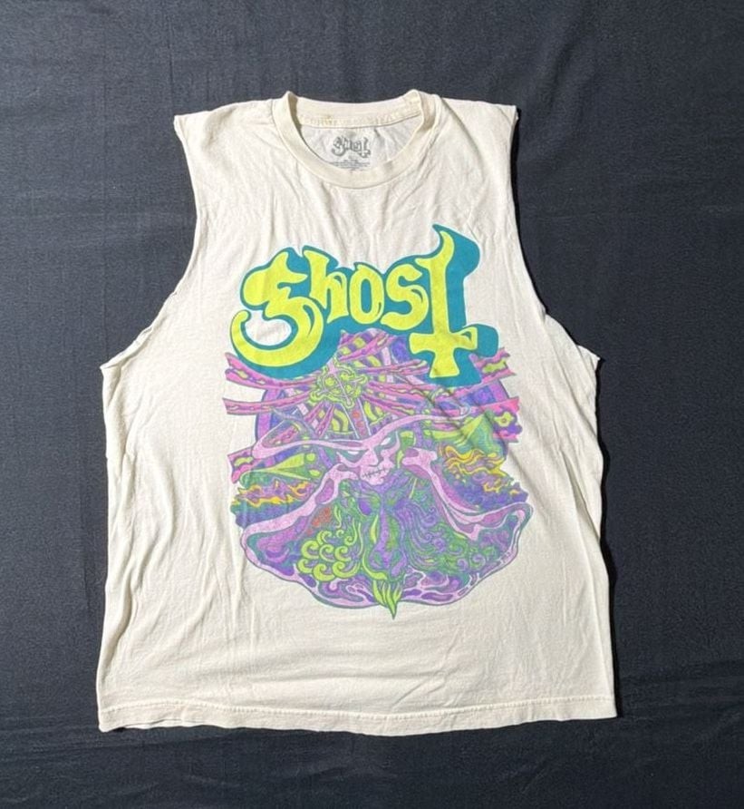 Ghost Pastel Papa Emeritus Psychedelic Muscle Tee Tank Top