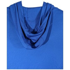 2 Long Sleeve Plain Lighter Blue Workout Shirts Hood Size Medium M/L Loose Solid