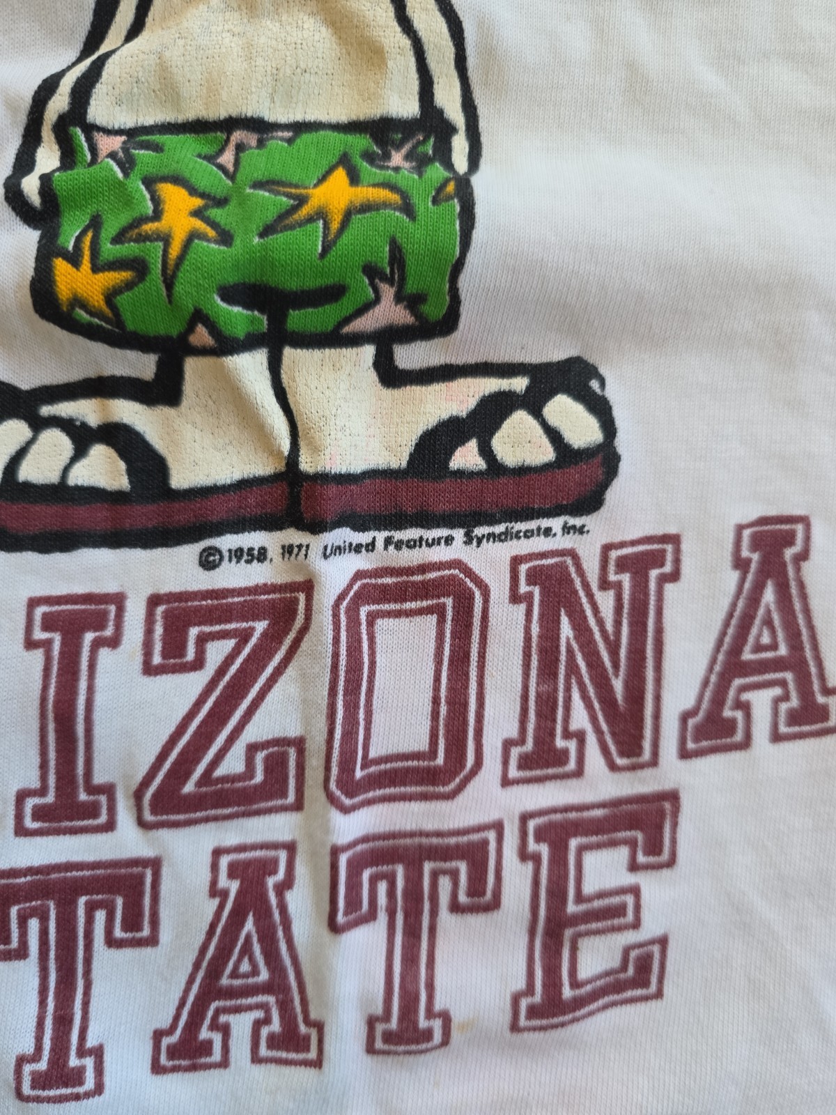Vtg Artex Arizona State Peanuts Snoopy White T Shirt Size S *Very Small* gallery