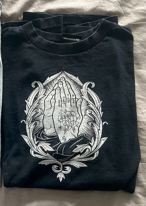 Vintage Rebel 8 rebel eight T Shirt tattoo mens medium Mary Black Mike Giant gallery