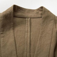 Men’s Chinese Hanfu Jacket Cotton Linen Tops Cardigan Casual Tang Suit Shirt SZ