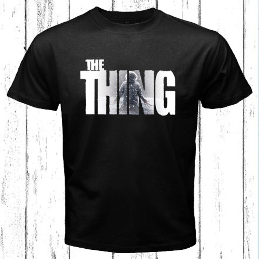 The Thing Horror Movie Logo Men’s Black T-Shirt Size S-5XL