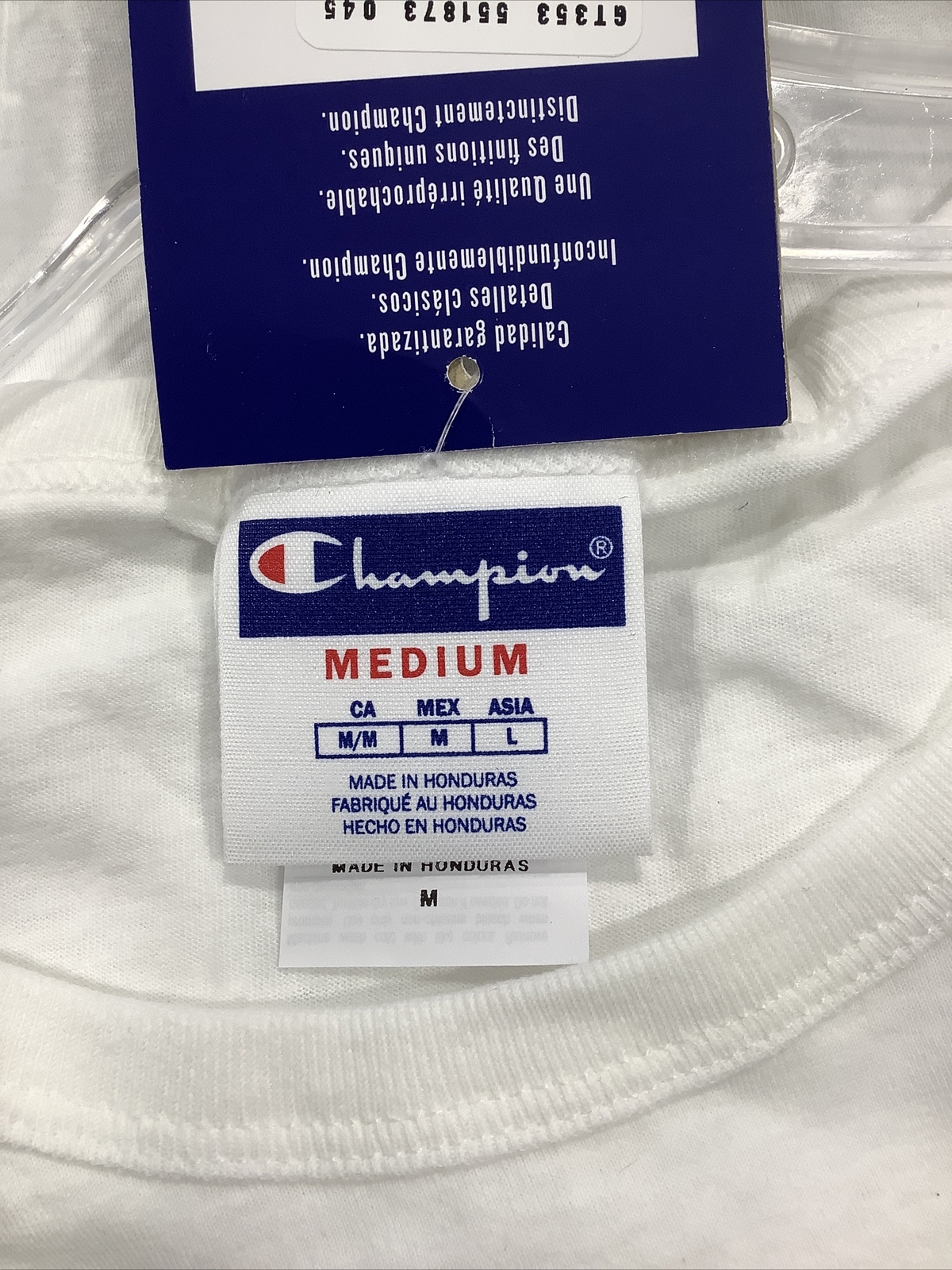 Champion Men's White T-Shirt Tee Short Sleeve Crew Neck Size Medium gallery