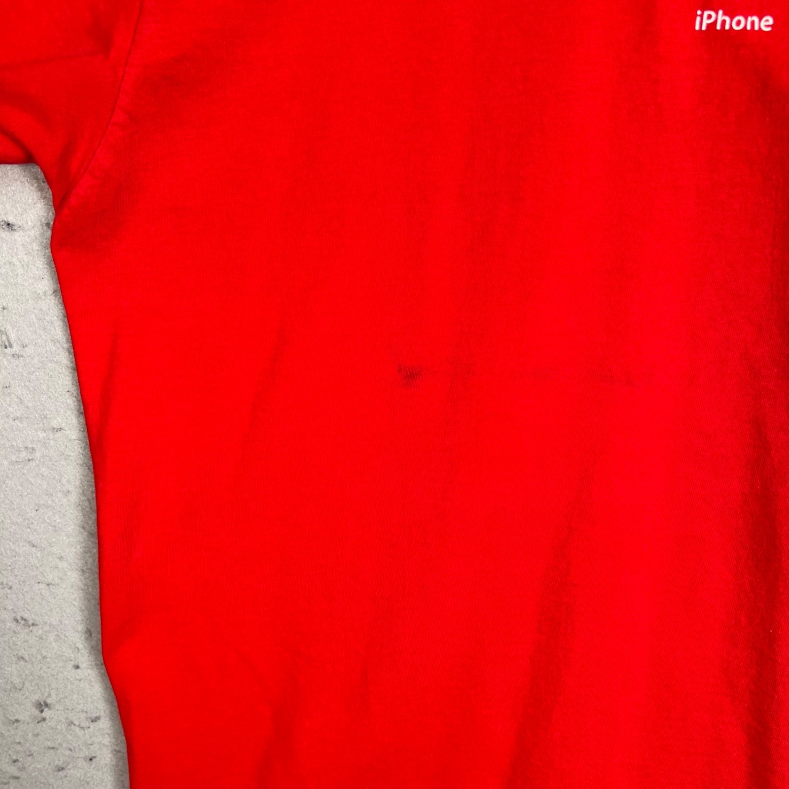 VTG Y2K Apple iPhone Graphic T-Shirt Mens Size Large Red Promo Employee gallery