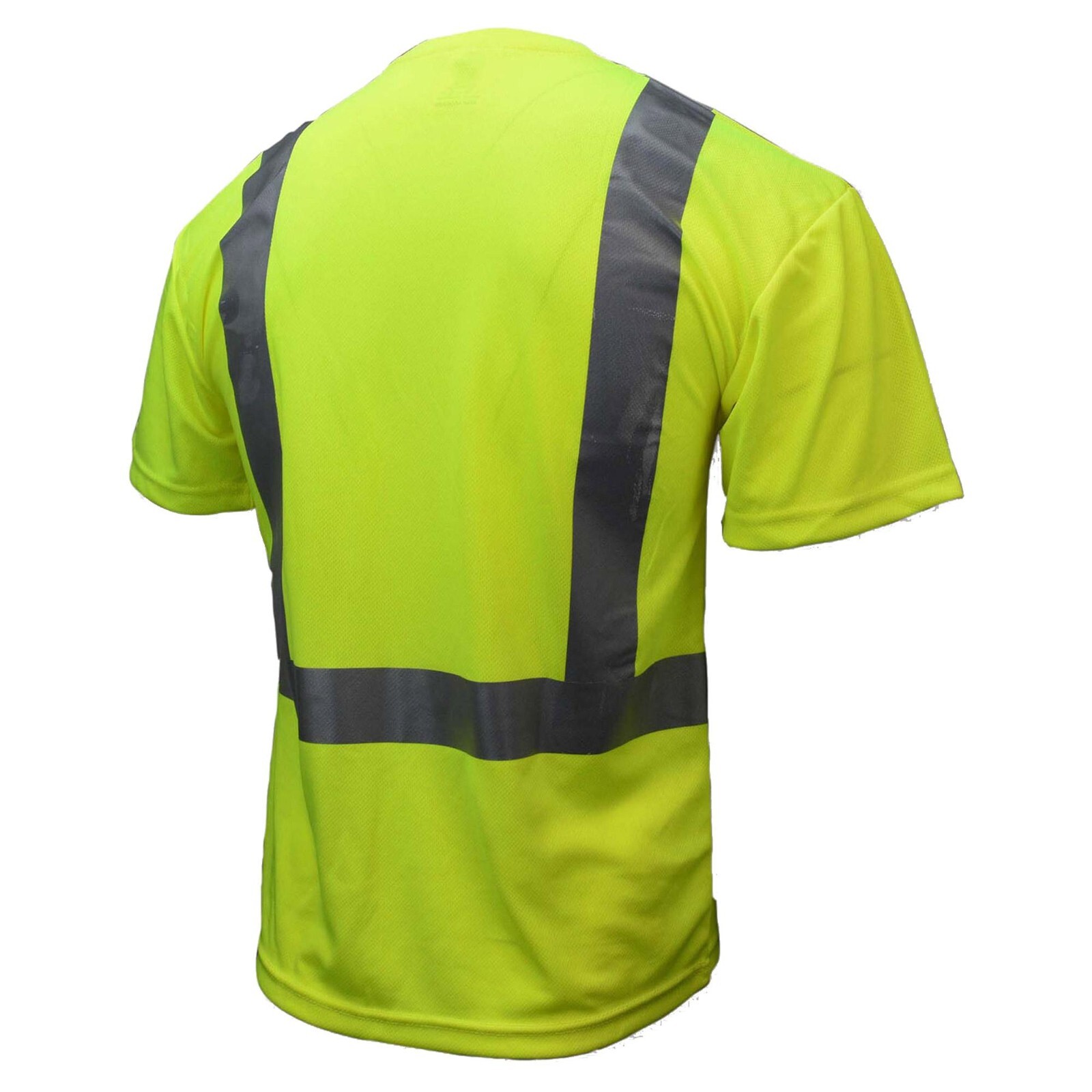 HI VIS SHORT SLEEVE T SHIRT ANSI CLASS 2 REFLECTIVE VISIBILITY ROAD WORK SAFETY gallery