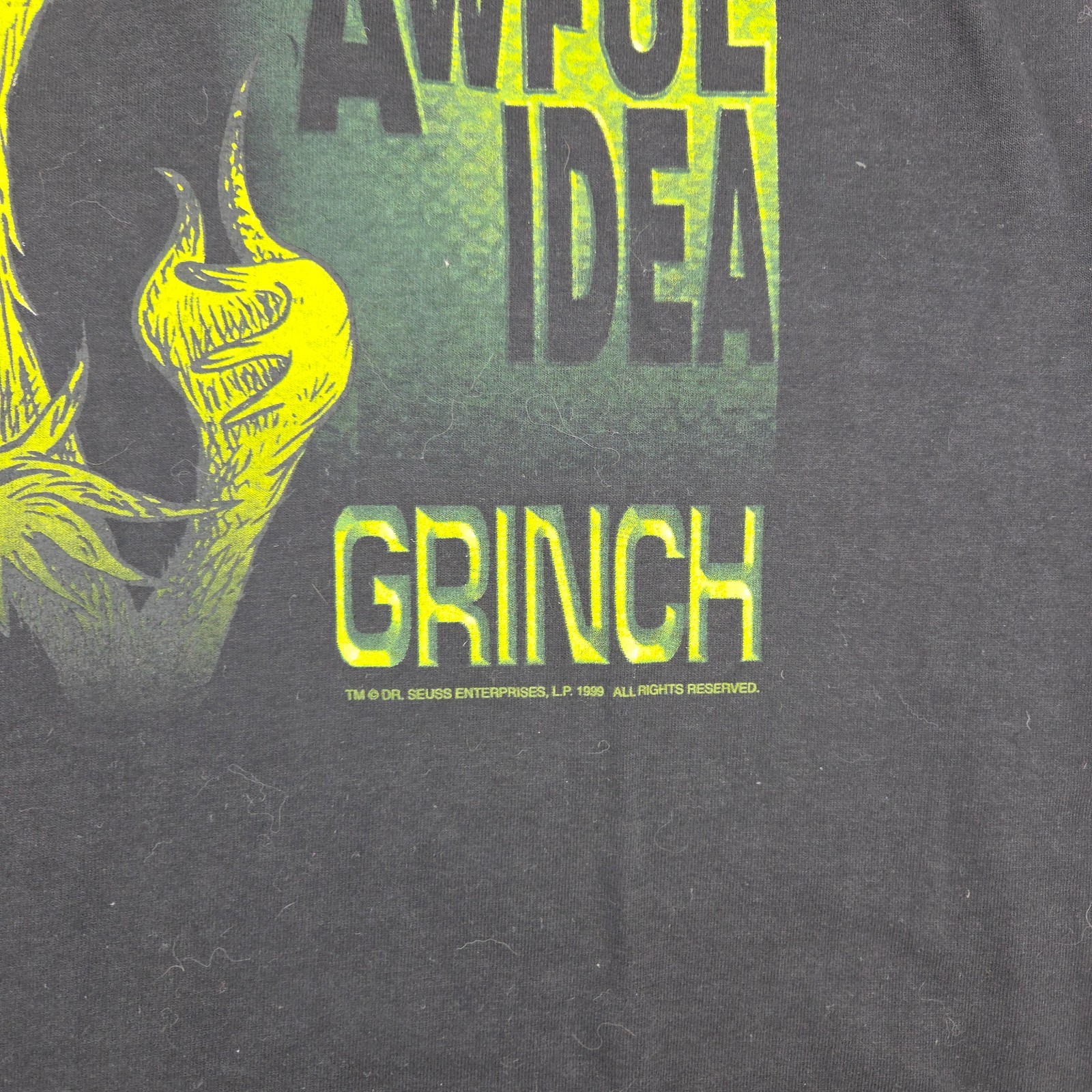 VTG 1999 Suess Wear "Grinch Got A Wonderful Awful Idea" Shirt Sz Lg NWT New Look gallery