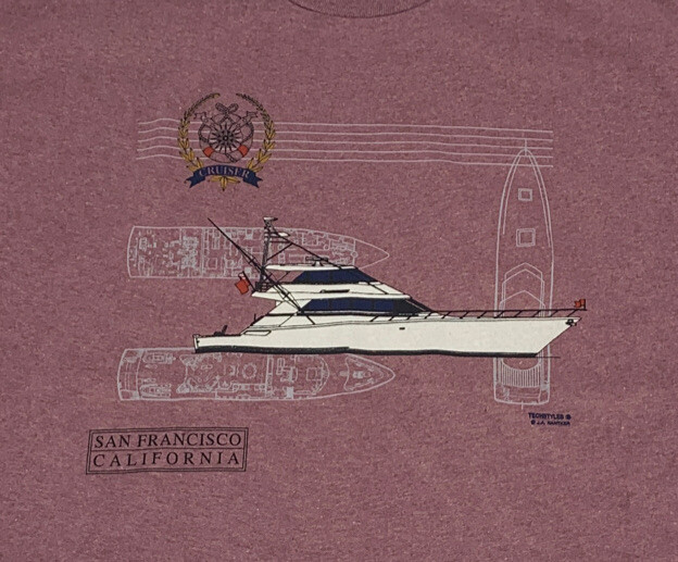 Men's Cal Cru Single Stitch San Francisco Tourist T-Shirts 2XL Deadstock VTG (2) gallery