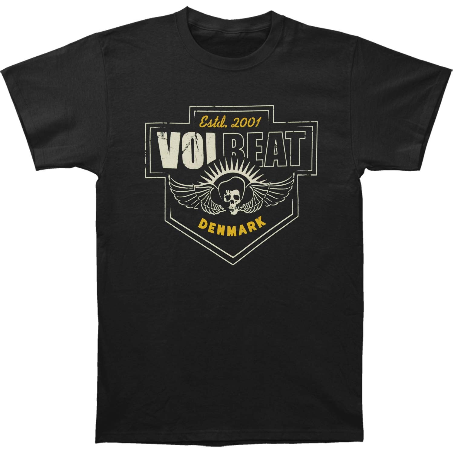 Men's Volbeat Cross Crest T-shirt Medium Black gallery