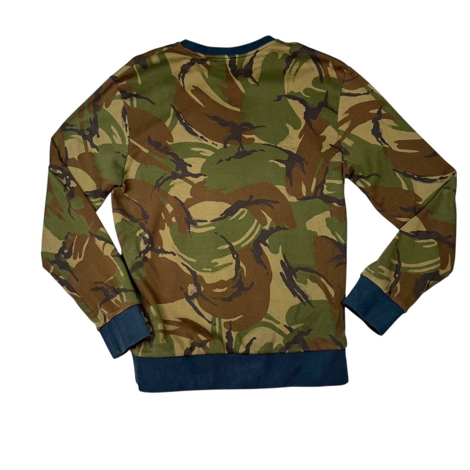 Ralph Lauren POLO Big Orange Pony on Green Black Camo Long Sleeve Tee Shirt Sm gallery
