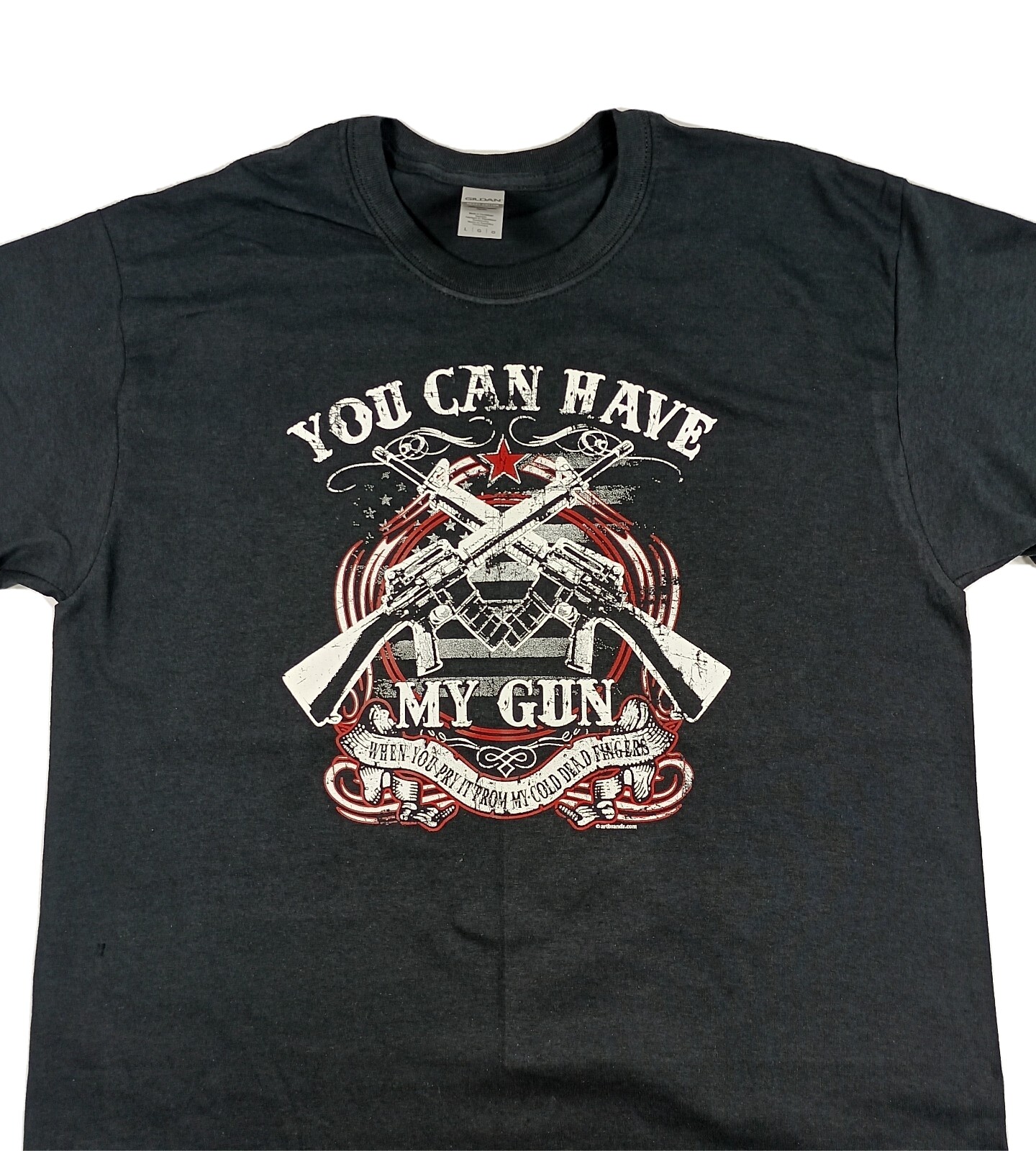 USA 2nd Amendment Flag Freedom Short Sleeve T-Shirt Guns Crew Support Tee Mens gallery