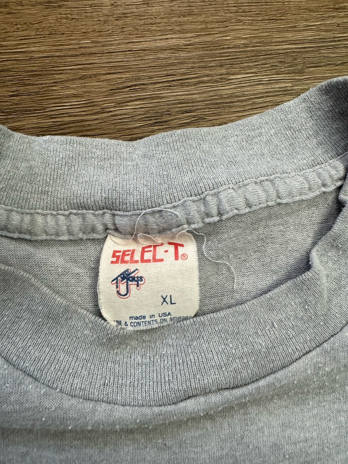 Vintage TeeJays Select T Light Gray Size XL 70’s 80’s Thin Excellent Condition gallery
