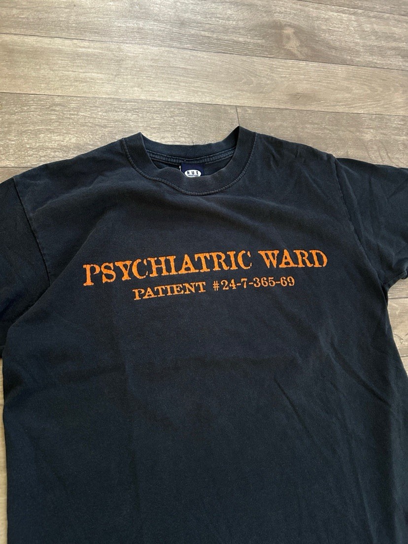 Vintage Psychiatric Ward Patient 69 Y2K Tee Funny Jail Men’s Medium Rue Jeans gallery