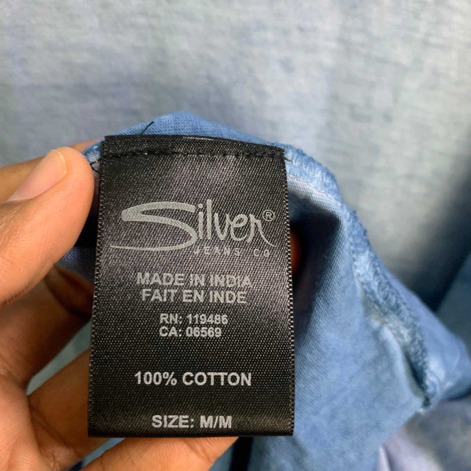 NEW Silver Jeans co Mens Blue Heathered Brand Logo T Shirt SZ M gallery