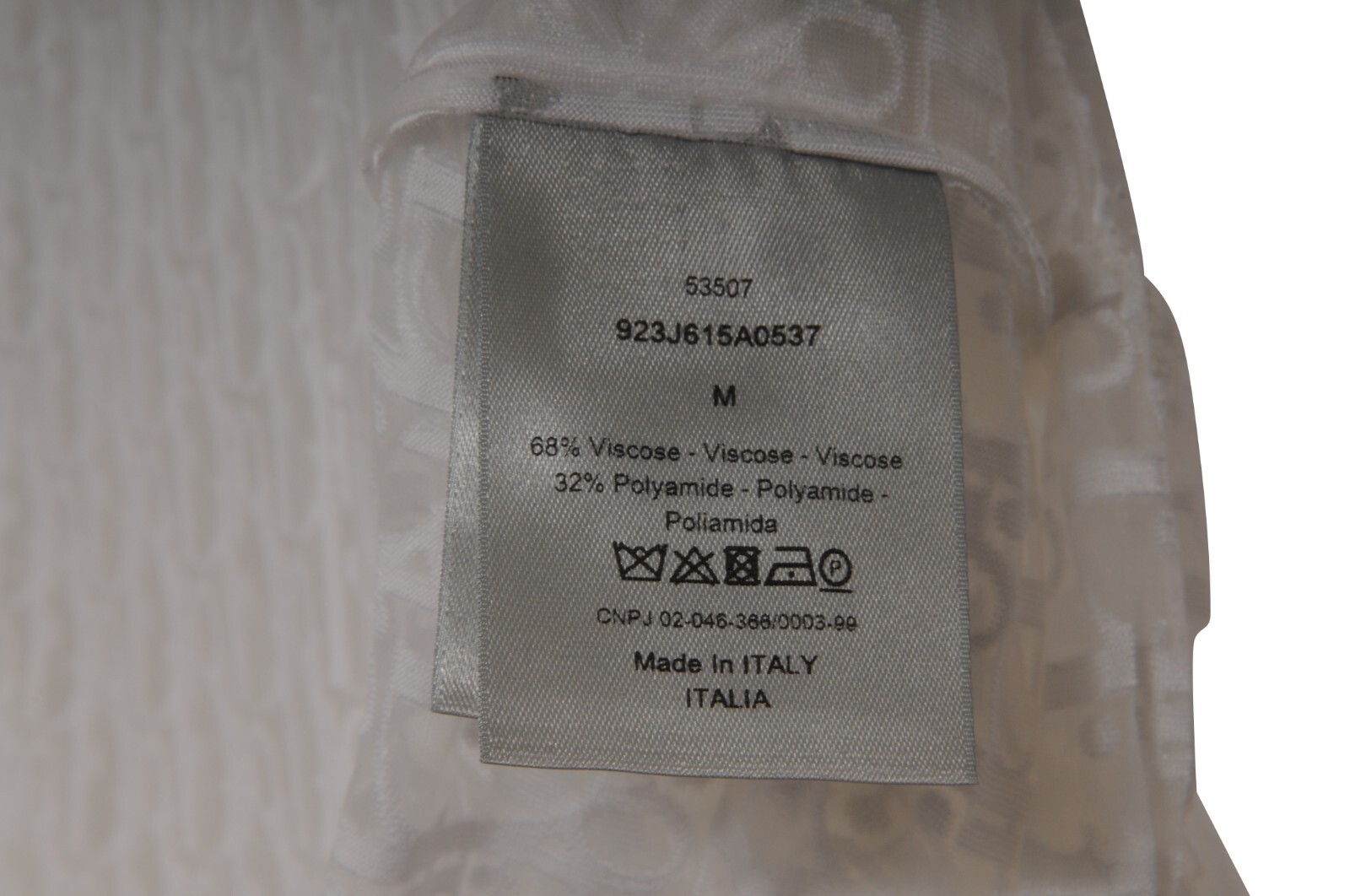 Dior Oblique Logo Semi Sheer T Shirt Size Medium Viscose Polyamide Short Sleeve gallery