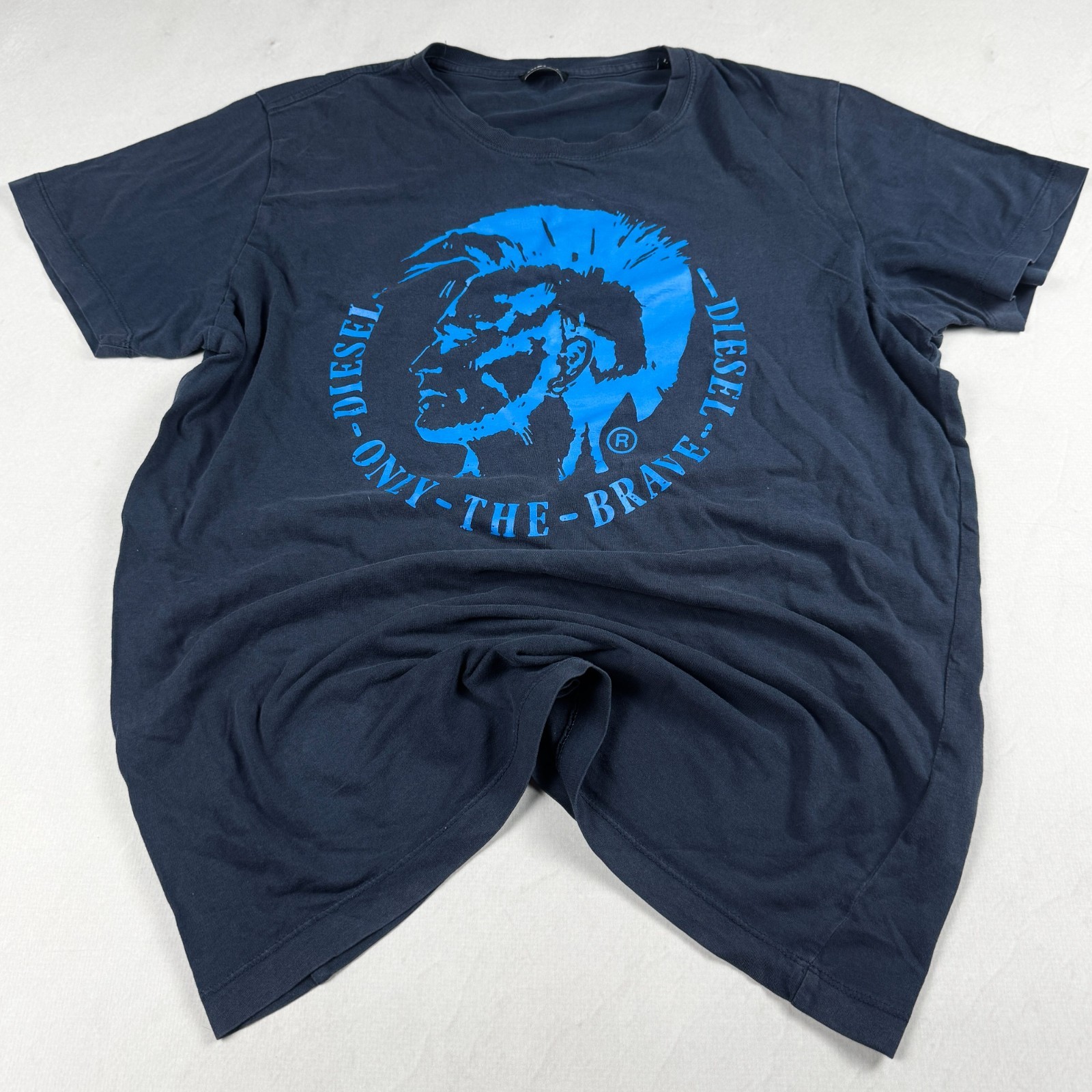 Mens Diesel Only The Brave Graphic T-Shirt Y2K Logo Streetwear Cotton Tee gallery