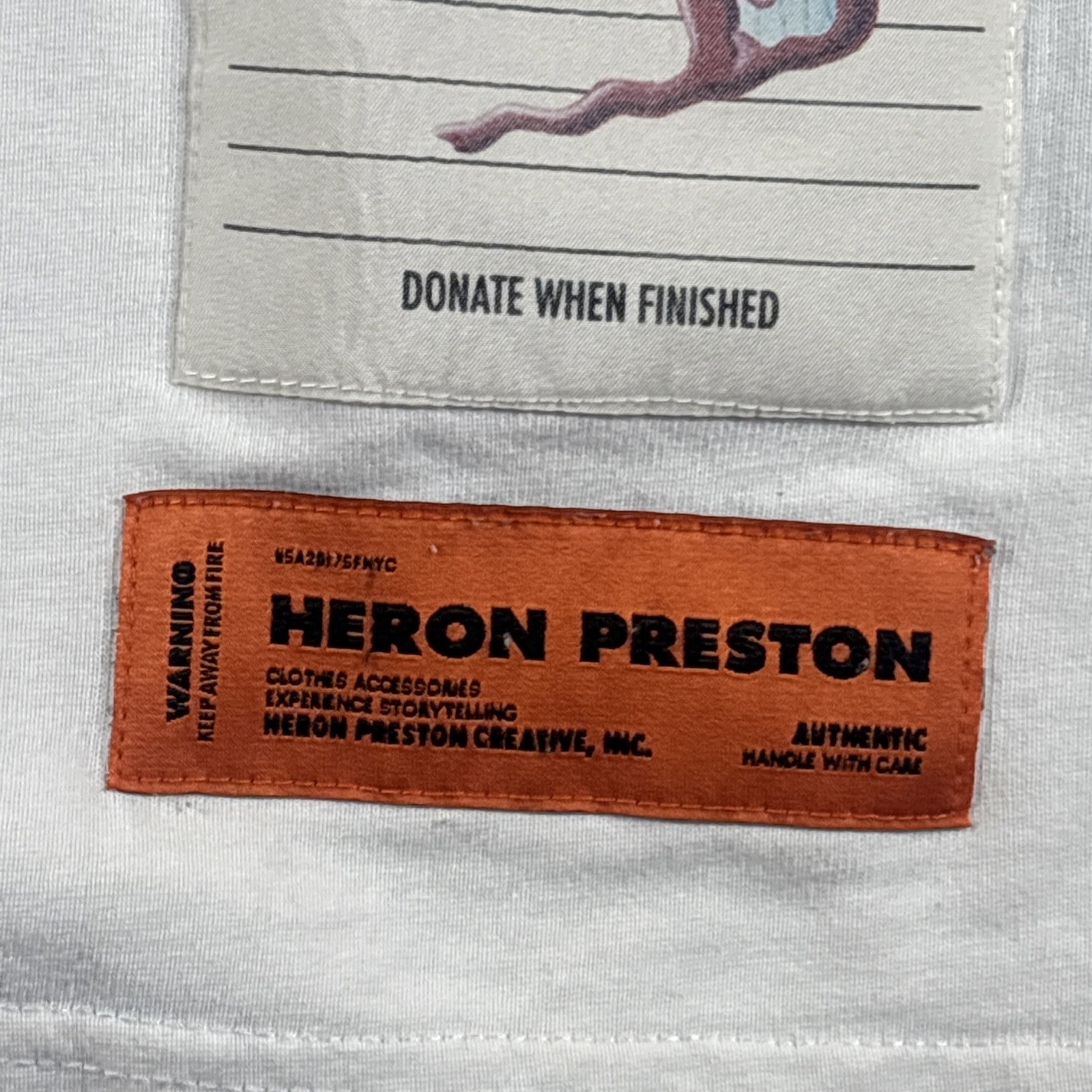Heron Preston White T-Shirt Heron Preston Creative, INC Size Small gallery