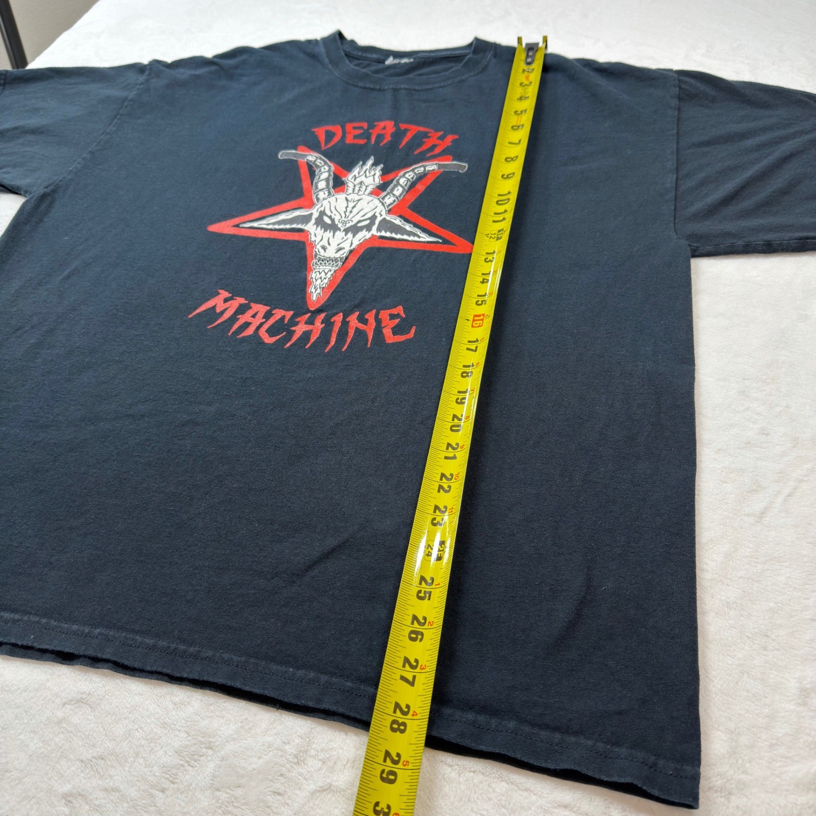 Death Machine Graphic T Shirt Mens XL Black Good Baphomet Pentagram Metal Tee gallery