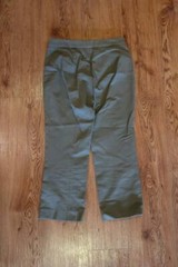 WOMENS MICHAEL KORS OLIVE GREEN CROPPED PANTS 4 *