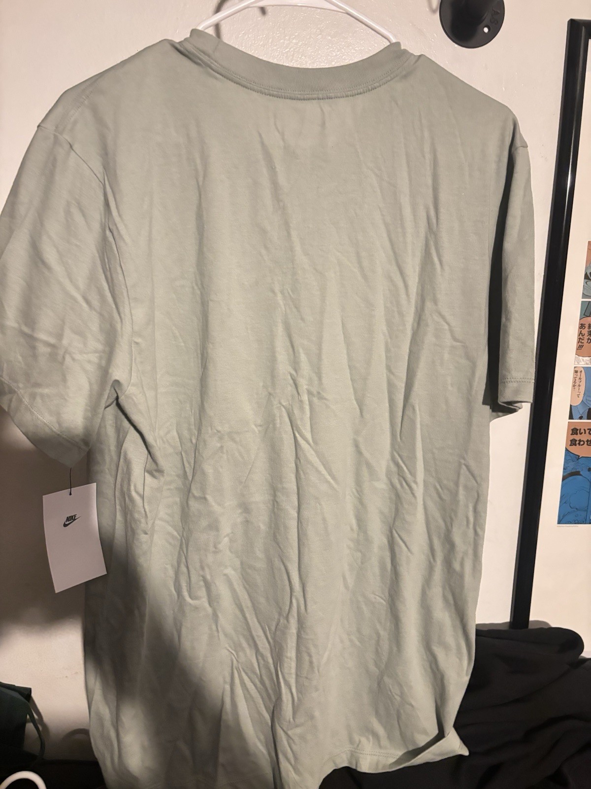 NWT Nike Men’s T Shirt Green With Black and White Logo Size L gallery