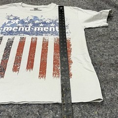 The Mountain First Amendment T-shirt, USA Flag, 100% Cotton, White, Small Eco