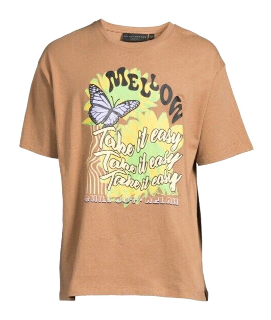 NO BOUNDARIES Big Man 3X Brown Take it Easy Mellow Cotton Graphic T-Shirt NWT gallery