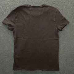 $168 John Varvatos Beaded Skull Raw Edge T-Shirt Mens Medium Oxblood Cotton Tee