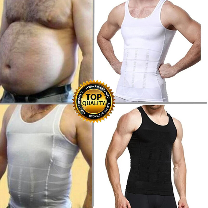 Men's Slimming Body Shaper Vest Abs Abdomen Compression Shirt Workout Tank Tops# gallery