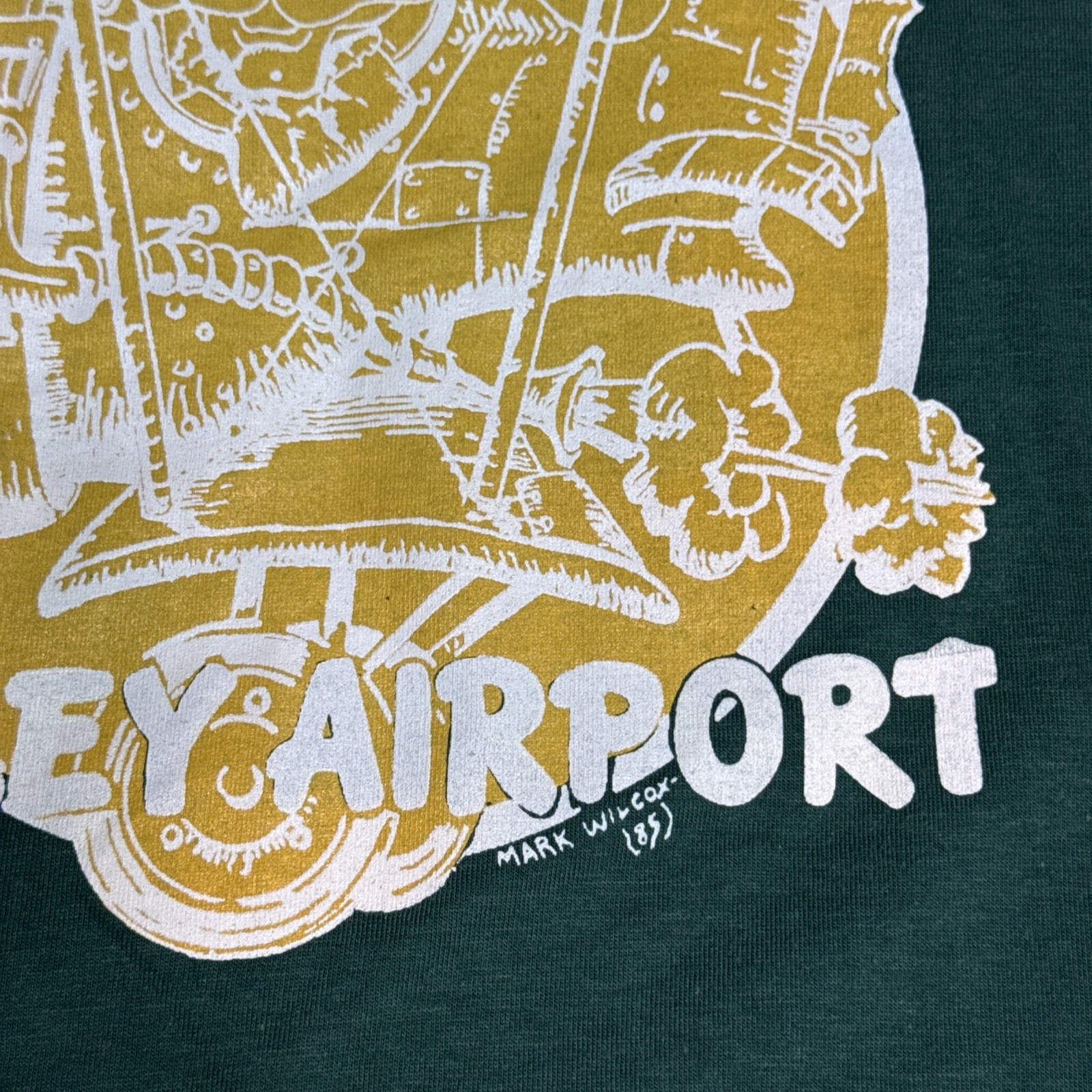 VTG T Shirt 1985 Greenbrier Valley Airport Mark Wilcox Green XL Single Stitch gallery