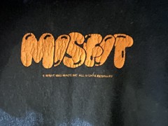 M/SF/T Misfit Mad Minds Take It Easy Mens T-Shirt Sz L Black Orange Graphic Tee