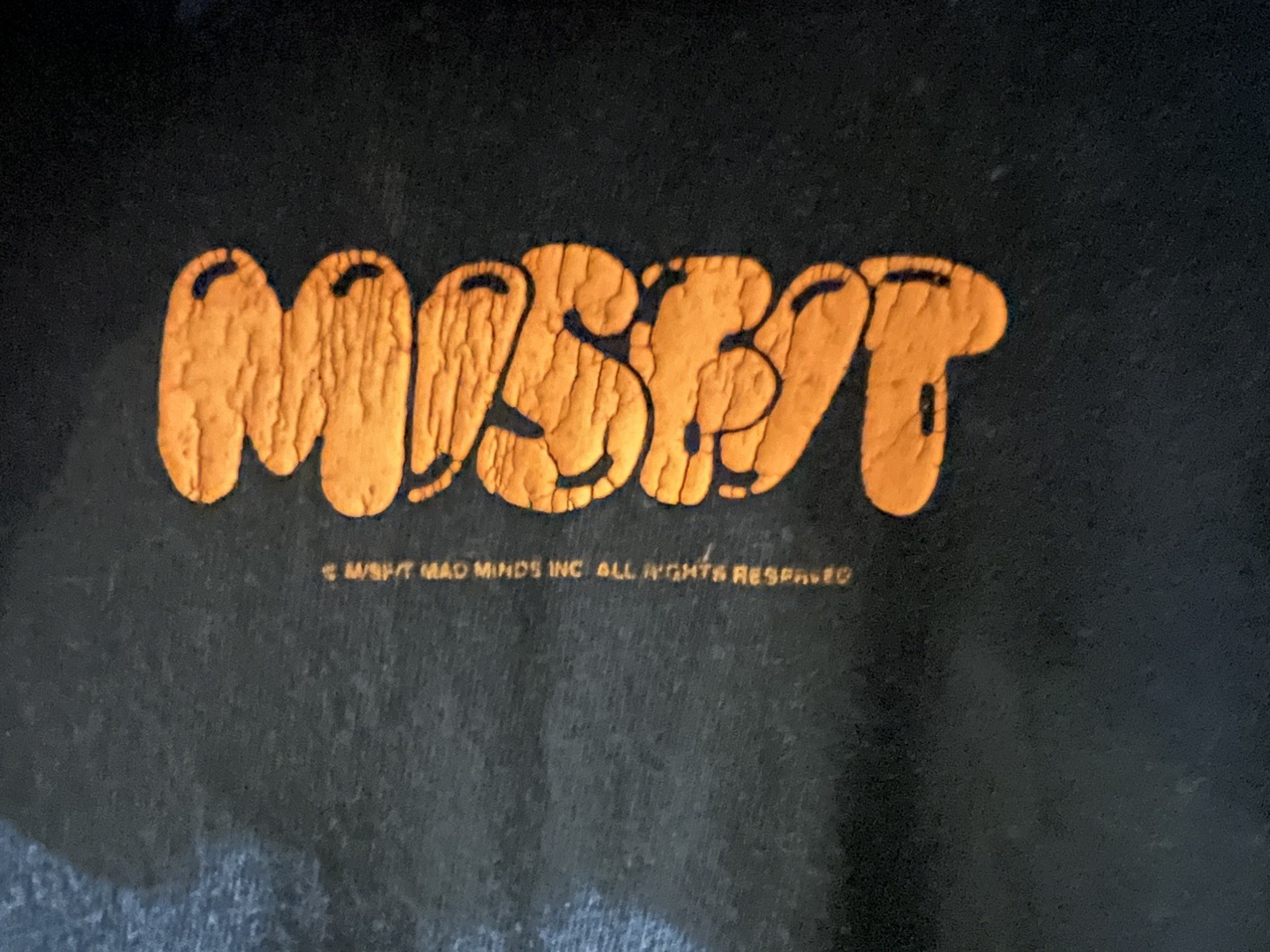 M/SF/T Misfit Mad Minds Take It Easy Mens T-Shirt Sz L Black Orange Graphic Tee gallery