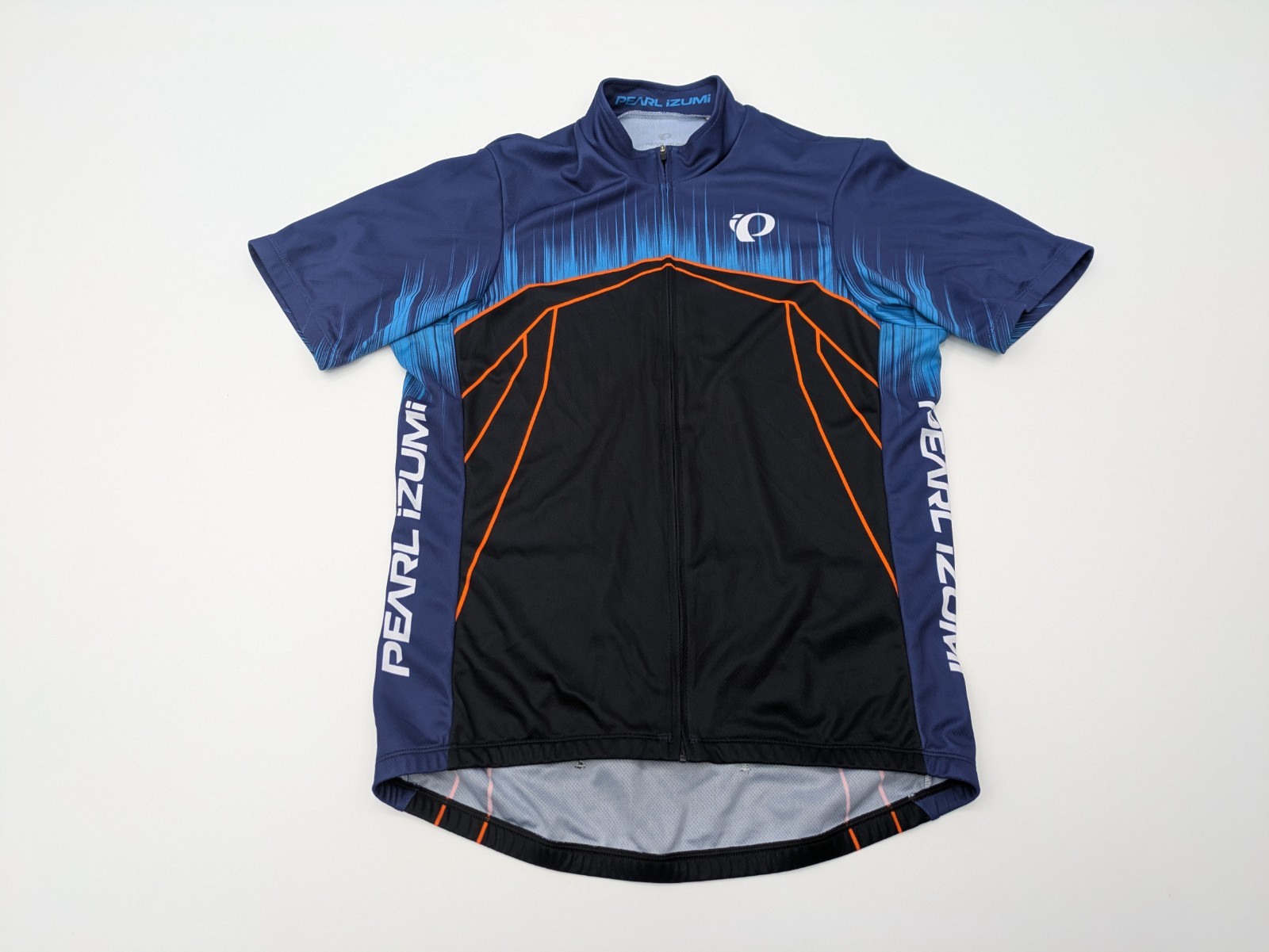 Pearl Izumi Men's SELECT LTD Blue Black Orange Full Zip Cycling Jersey Medium gallery
