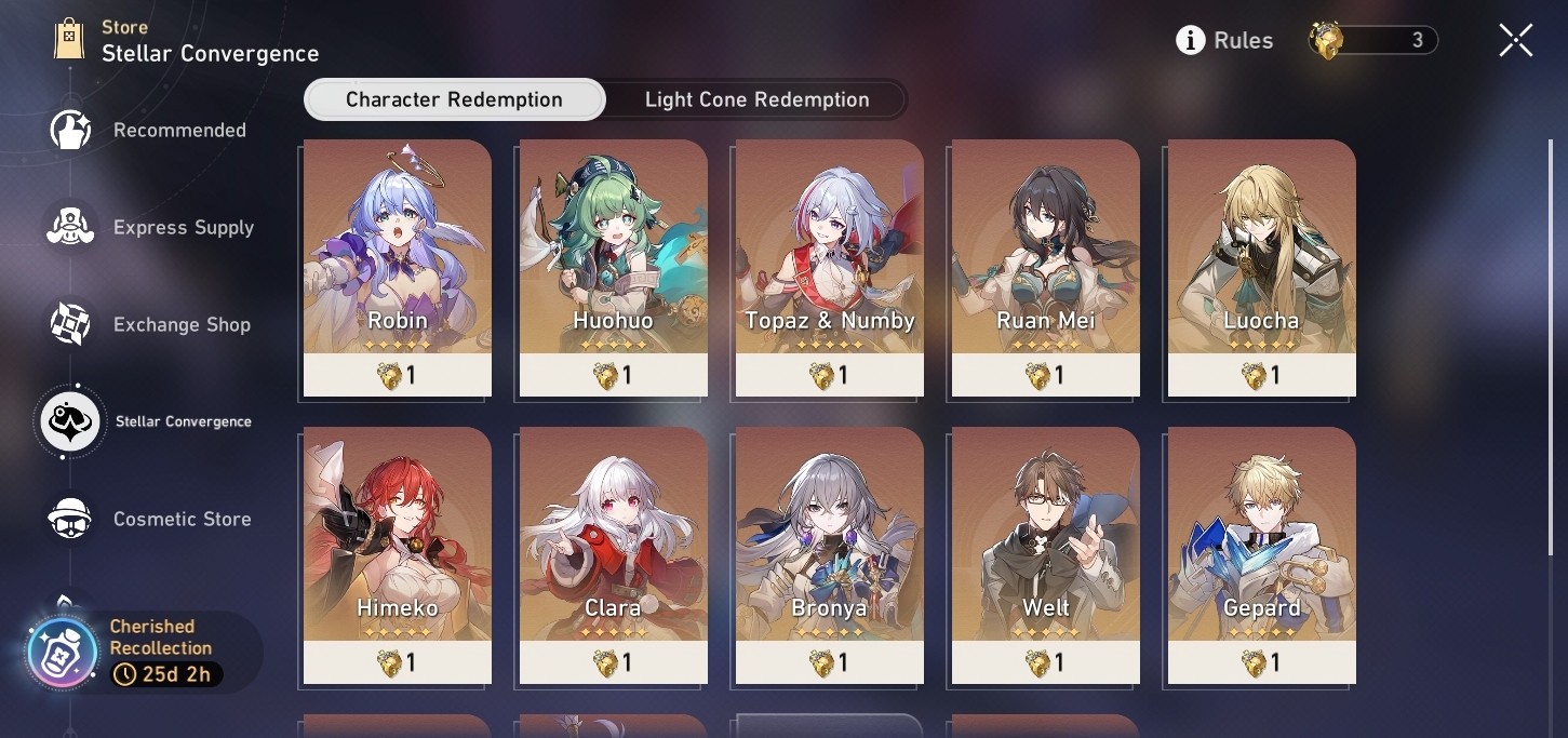 NA Honkai: Star Rail Account with E6 Phainon and +875 pulls