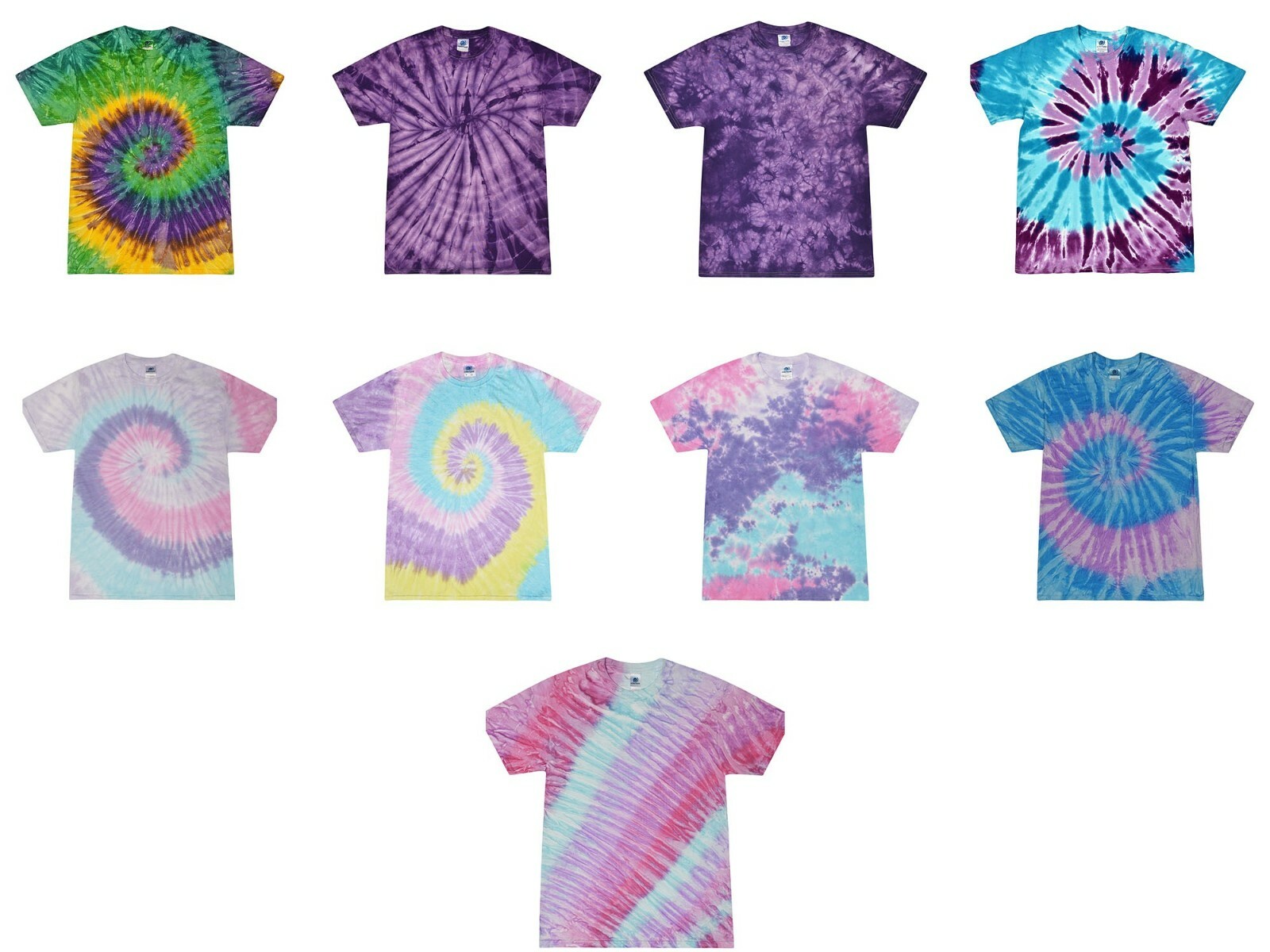Pick a Purple Tie Dye T-Shirts Adult S M L XL 2XL 3XL 4XL 5XL Cotton Colortone gallery