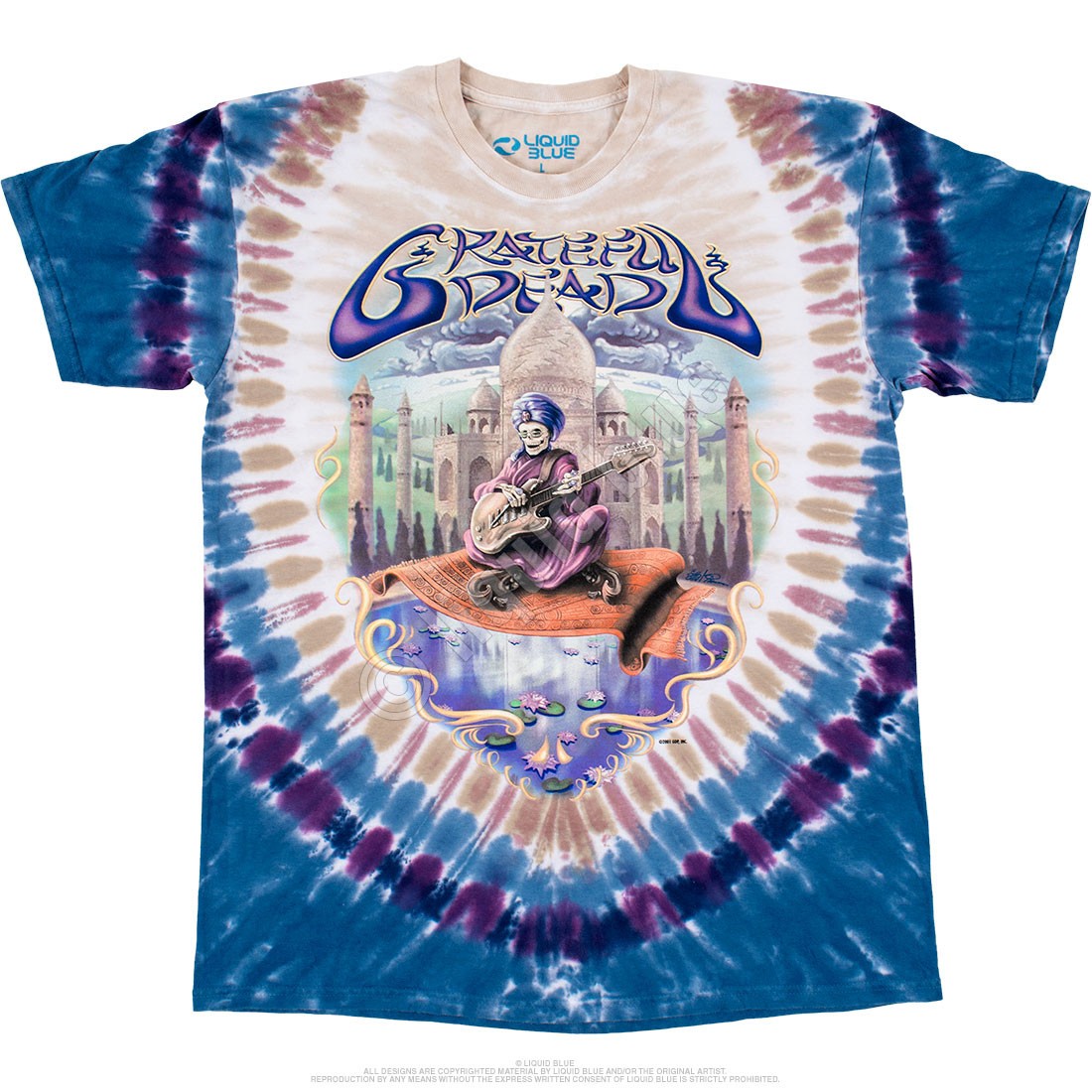 [Limited Edition] Vintage Grateful Dead Carpet Ride Tie-Dye T-Shirt Liquid Blue gallery