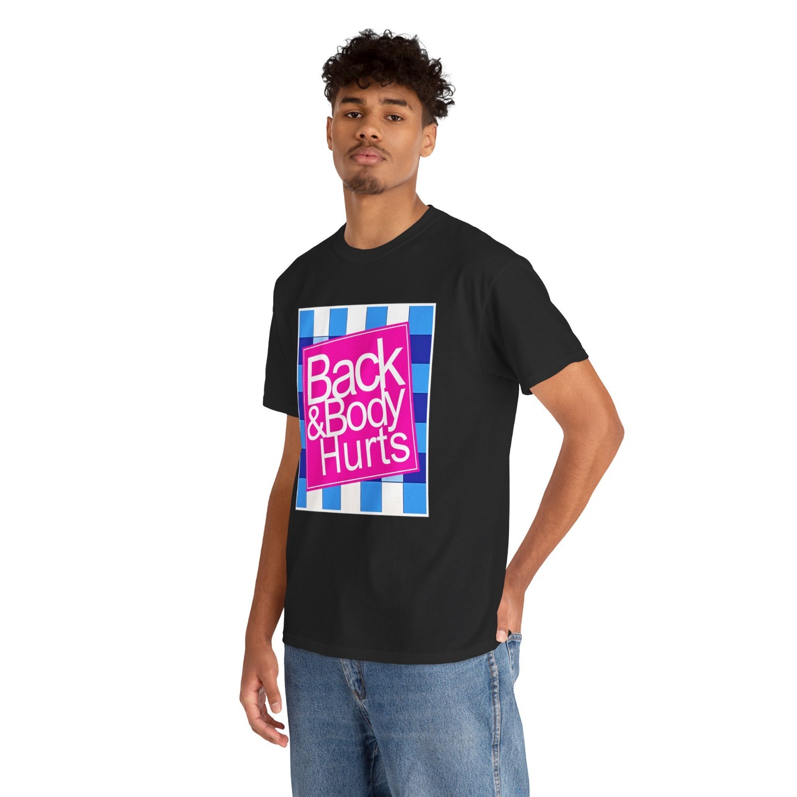 Funny Back Body Hurts Quote Workout Gym Top T-Shirt gallery
