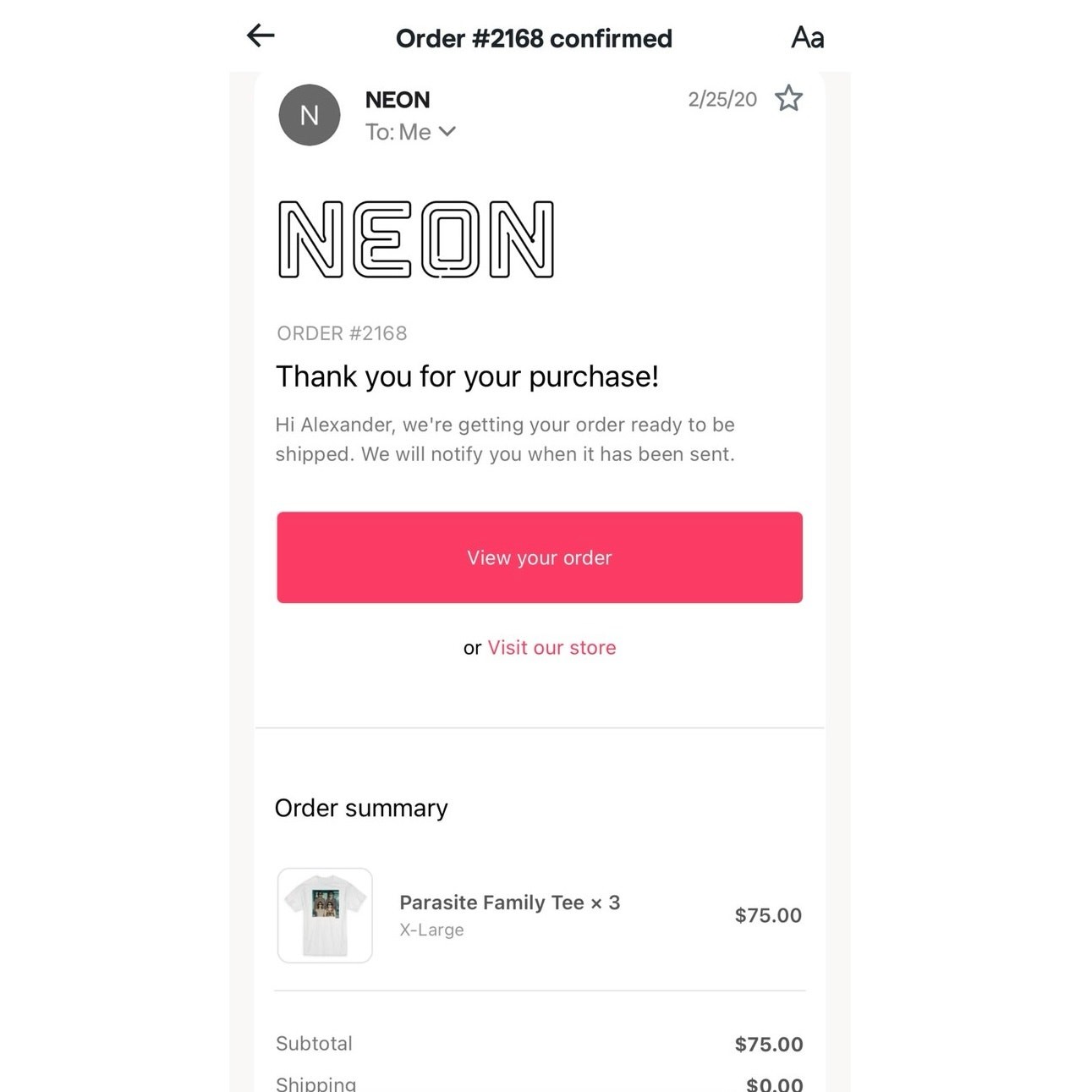2020 Neon Parasite Official Merchandise Promo T-shirt Bong Joon Ho gallery