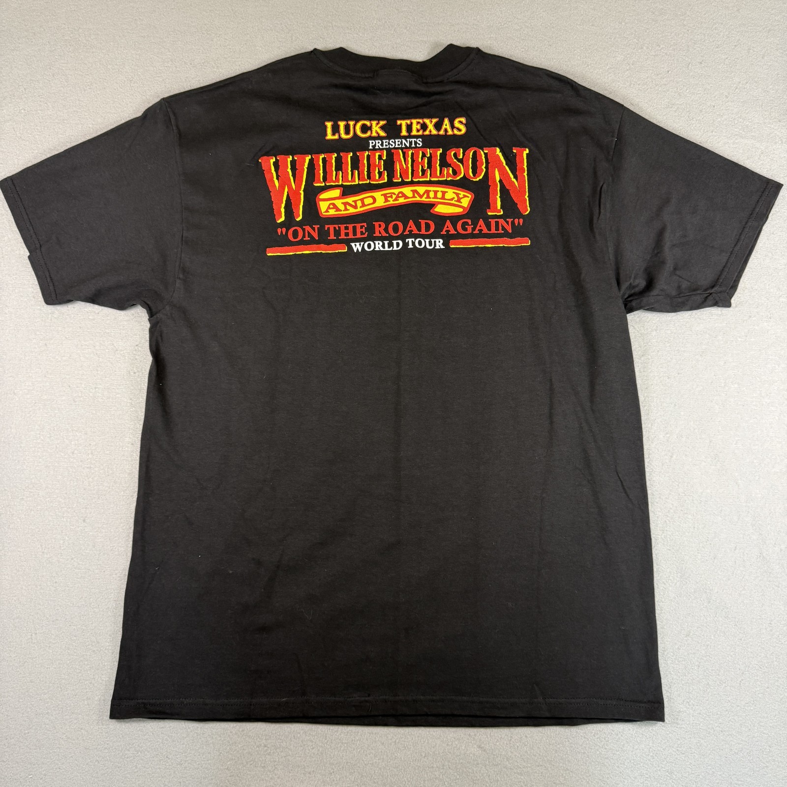 Hanes Beefy T-Shirt Men's XL Black Willie Nelson Spirit On The Road Again Tour gallery